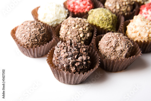 Delicious handmade chocolates composition