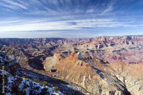 View from Watch Tower on Gramd Canyon in Winter, Arizona