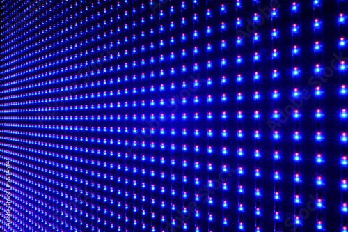 Electronic background with blue and red lights with perspective