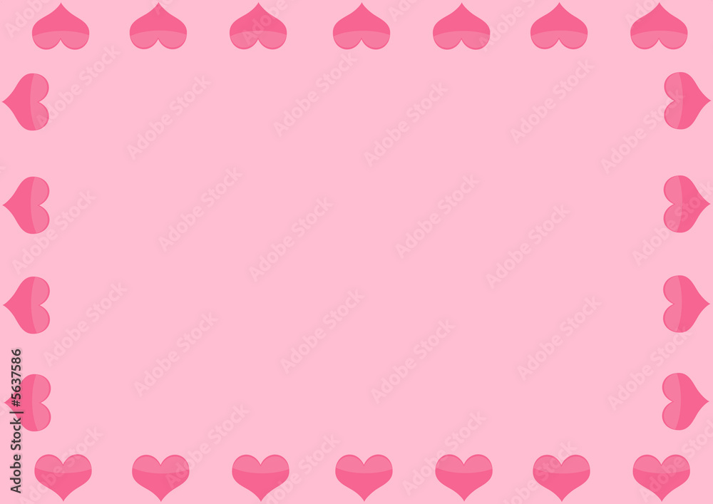 Background with hearts of pink color for a congratulatory card