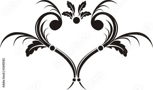 corazon con florituras