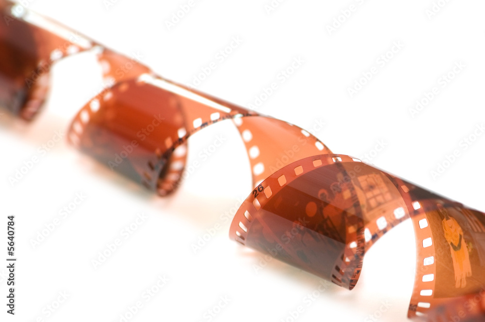 Roll of film isolated on the white background