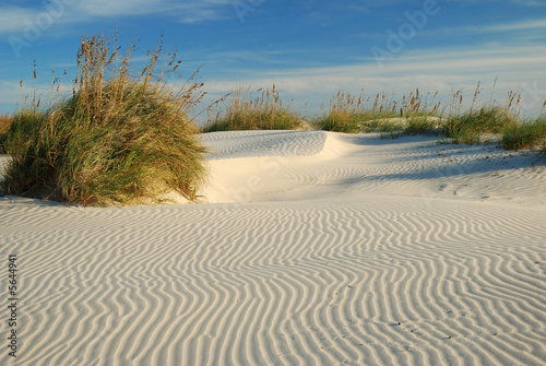 The wind has created gentle ripples in the sand.