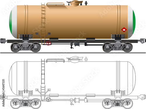 Oil / gasoline tanker car