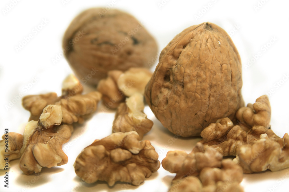Some Walnuts isolated on a white background Some Walnuts isolated on a white background