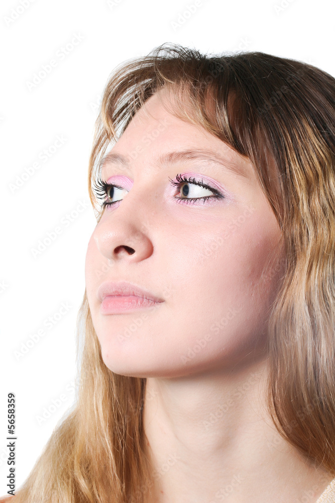 Portrait of the young beautiful girl close up Portrait of the young beautiful girl close up