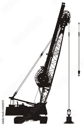 Vector construction crane silhouette