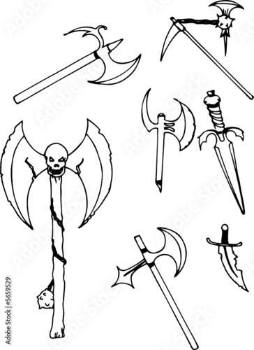 medieval wepoans set