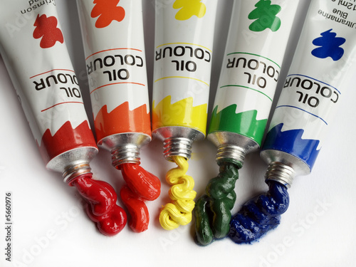 Tubes of oil paint