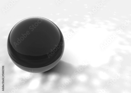 Esfera de vidro negra
