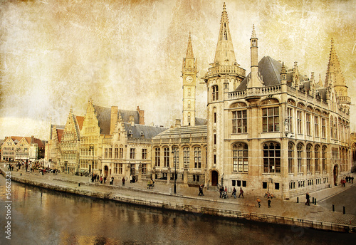 Belgium - Gent - picture in retro style © Freesurf