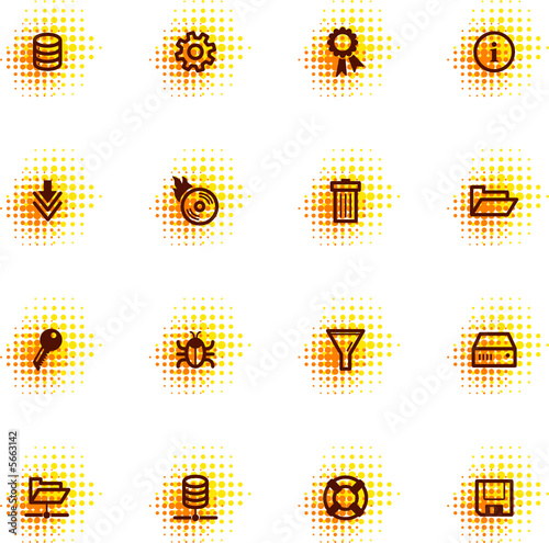 server icons, dots series