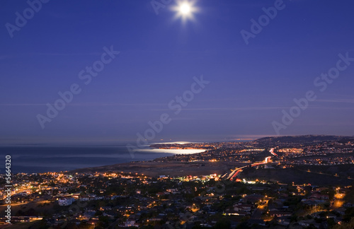 Beautiful Moon Set over Dana point taken from San Clemente.