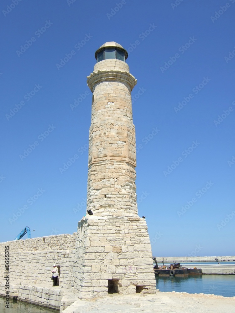 Lighthouse in Rethymno, Greece