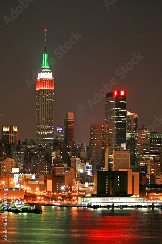 Manhattan Skyline at Christmas Eve #5666306