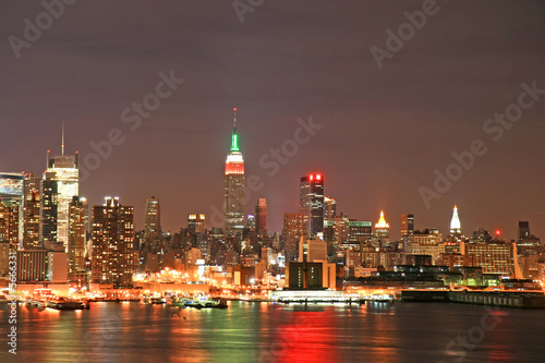 Manhattan Skyline at Christmas Eve