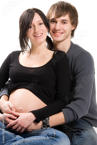 young happy couple expecting a baby