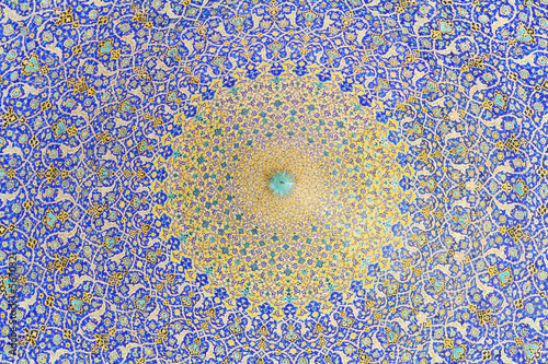 Inside of the mosque dome, Esfahan, Iran