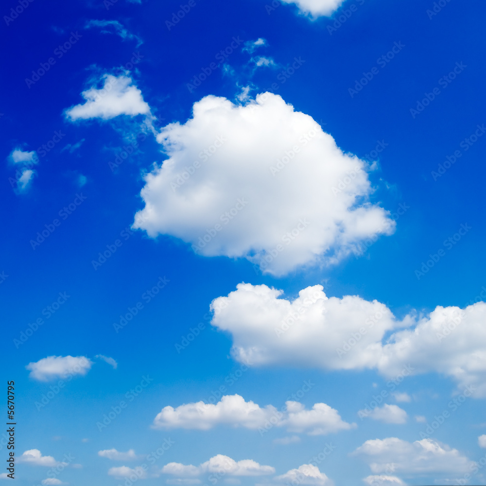 Obraz premium The white clouds on background sky.