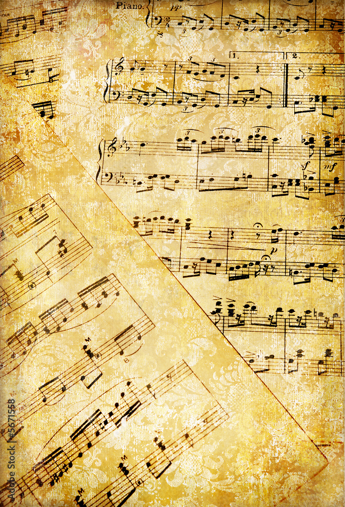 vintage musical pages