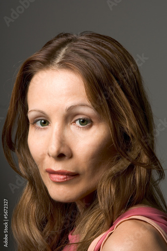 Headshot of middle aged Swedish woman with long hair