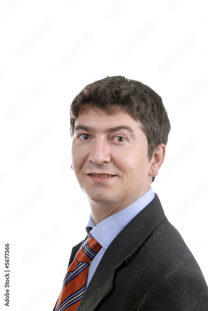 young business man portrait in white background young business man portrait in white background