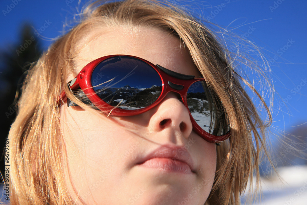 Fototapeta premium lunette montagne