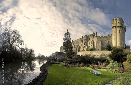 A view of warwick castle and the River Avon photo