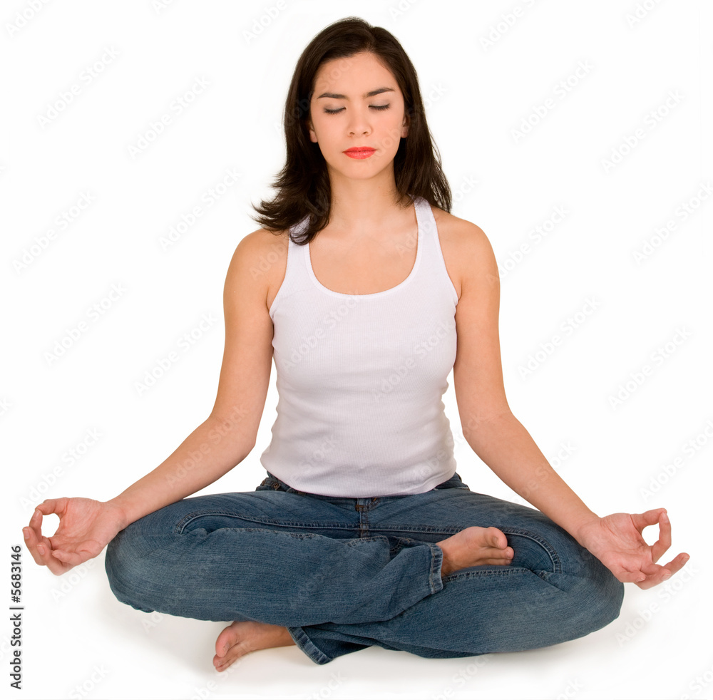 Beautiful Young Girl Meditating Beautiful Young Girl Meditating