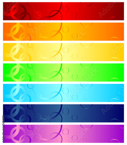 Different color headers that can be used as web banners