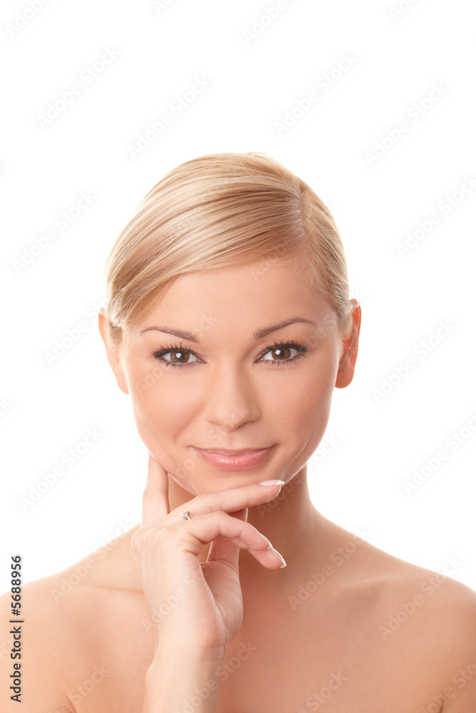 Portrait of Fresh and Beautiful sexy woman isolated on white Portrait of Fresh and Beautiful sexy woman isolated on white