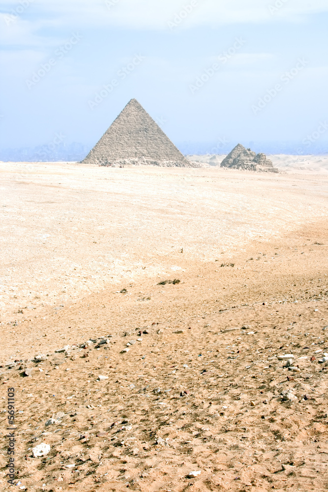 Pyramid of Menkaure at Giza near Cairo, Egypt. Pyramid of Menkaure at Giza near Cairo, Egypt.