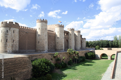 The Aljaferia  palace in Zaragoza, Spain. 11th century Islamic.