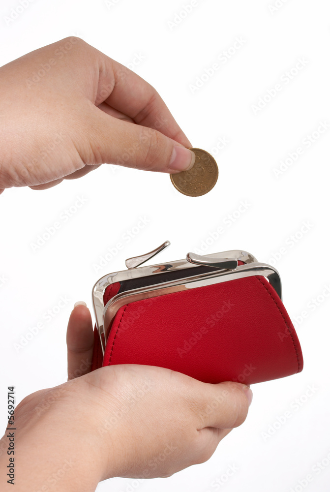 Obraz premium red purse