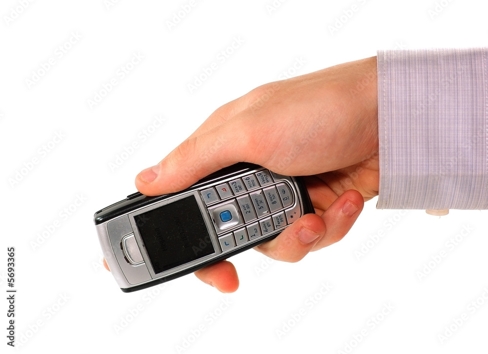 Hand  isolated on a white background.