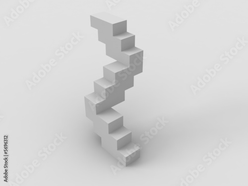 abstract stairway from bricks