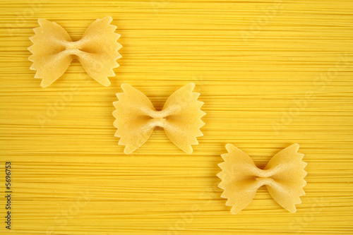 Uncooked pasta - cuisine and food object close-up photo