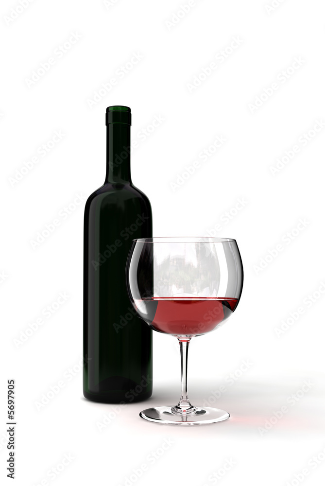 Rosso in calice e Bottiglia Rosso in calice e Bottiglia