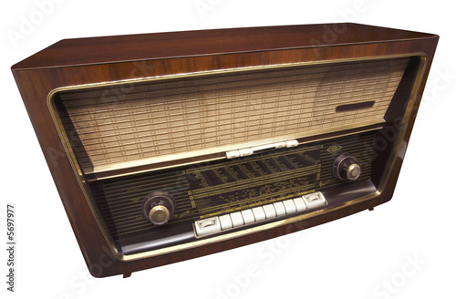1950s vintage radio isolated 