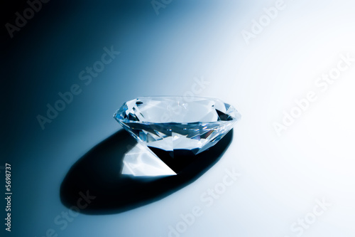 Diamond on grey-blue bg