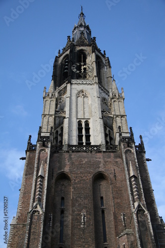 Tower of the New Church in Delft, Netherlands