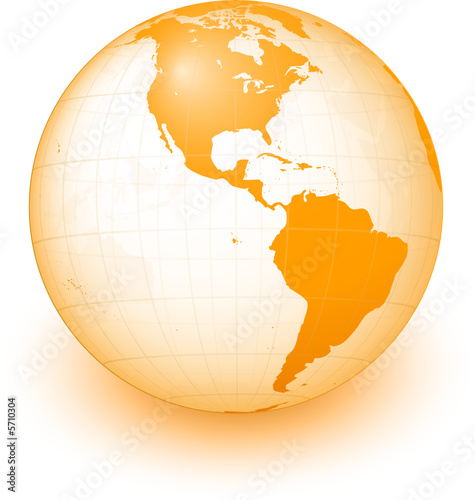 Planète terre orange