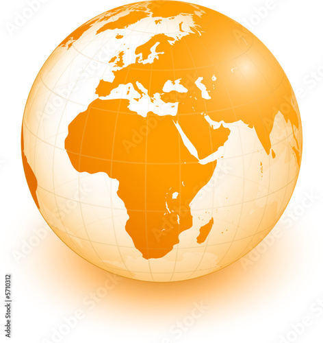 Planète terre orange