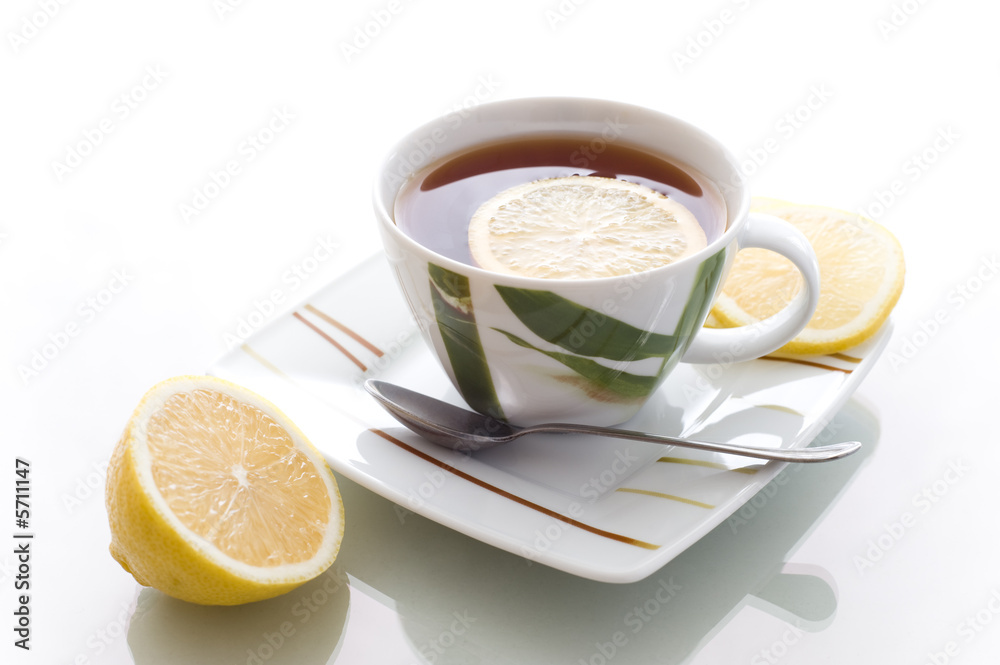 Hot tea in porcelain pot Hot tea in porcelain pot
