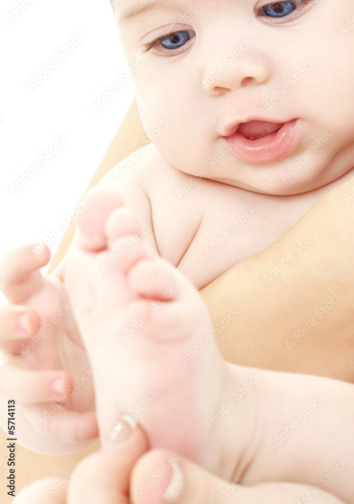 bright picture of adorable baby in mother hands bright picture of adorable baby in mother hands