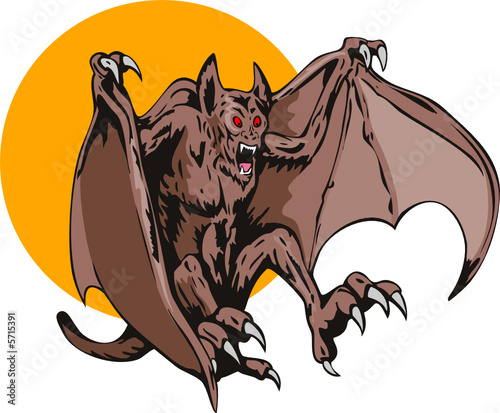 Blood thirsty Flying creature swooping down