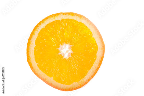 Segment of the orange. Object on a white background