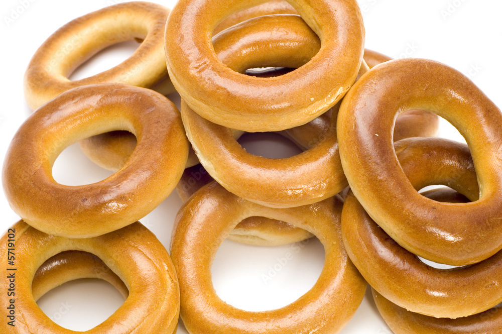Fototapeta premium object on white - food - bagel