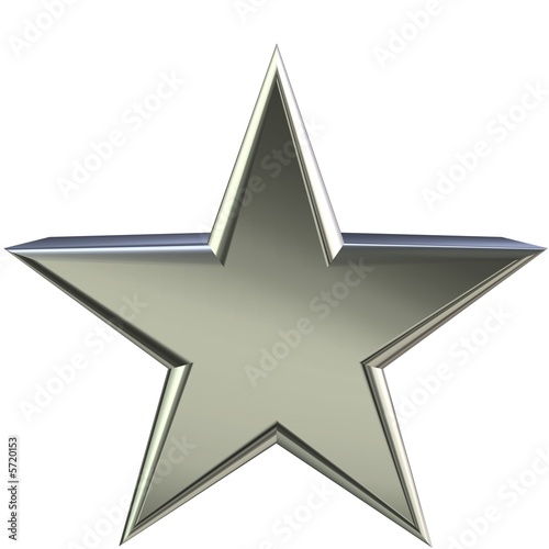 Silver 3D star