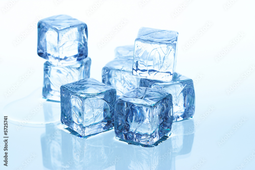 melting ice cubes